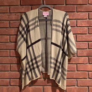 Sweet&Sinful Black and Tan Plaid Cardigan